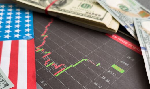 Grafico sul deficit commerciale USA
