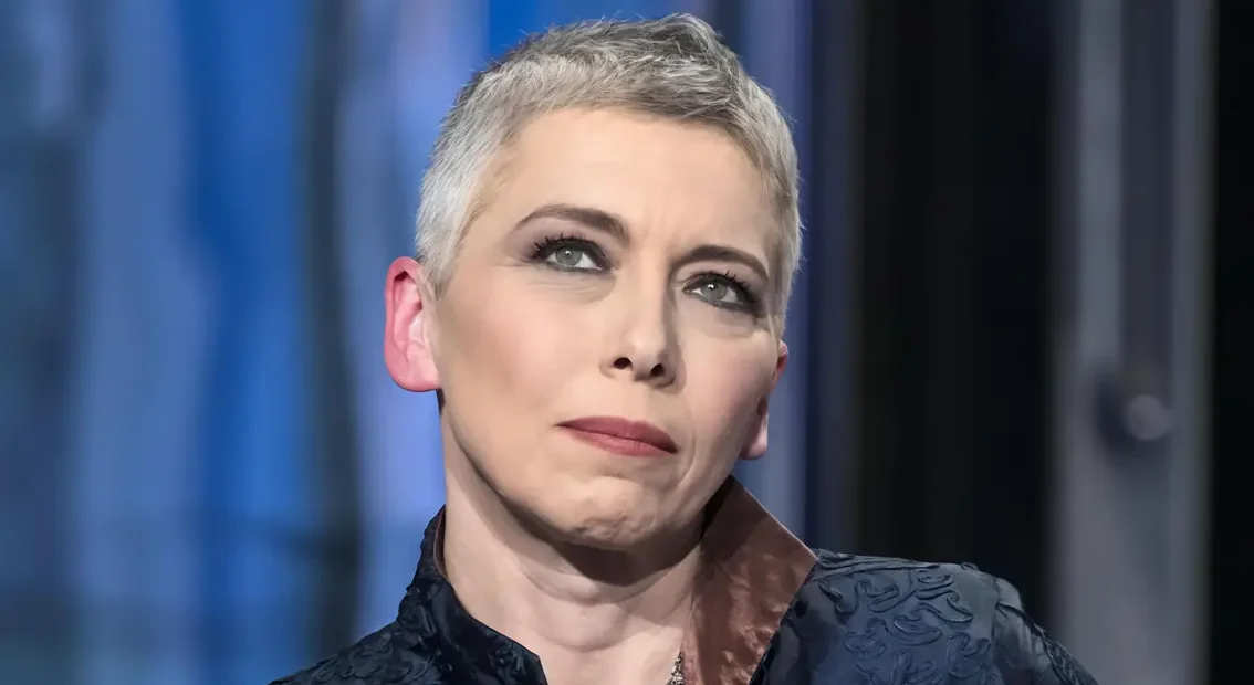 Irene Pivetti in un momento della sua carriera politica