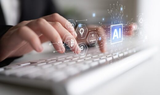 Rappresentazione grafica di agenti AI in azione