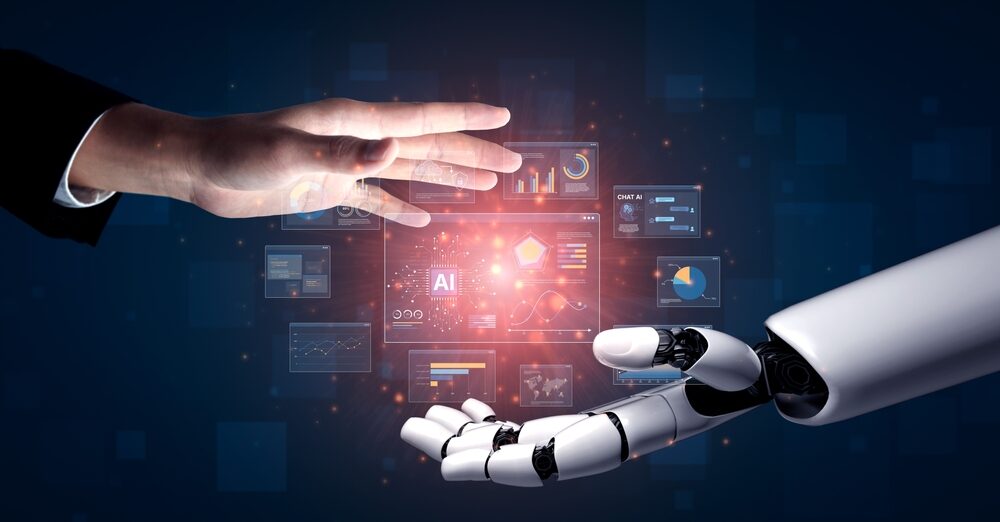 Illustrazione dell'uso di AI nel lavoro frontline