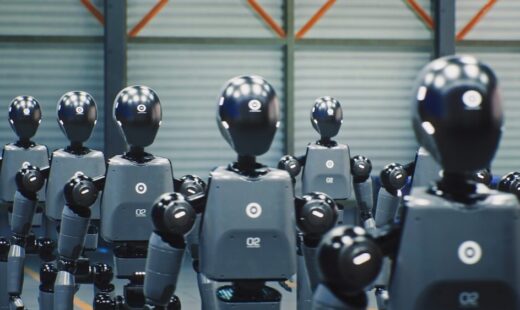 Robot di consegna Deliveroo in azione